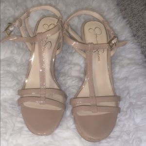 Beige wedges